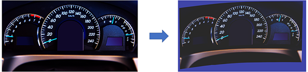 Speedometer Image on Windscreen