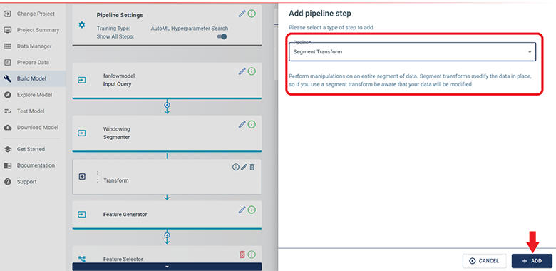 Adding Pipeline Step