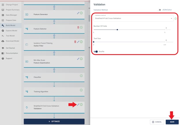 Setting the Validation Parameters