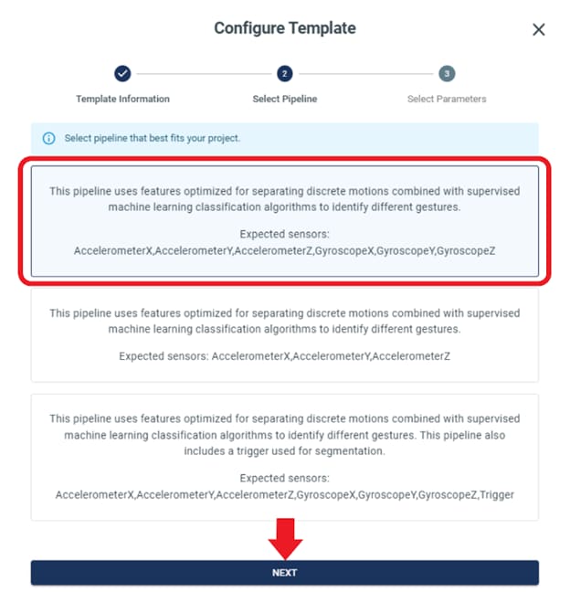 Selecting the Signals to be Included in Pipeline