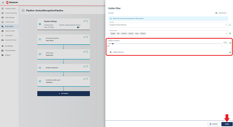 Setting Outlier Parameters